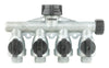 Gilmour Metal Threaded Male 4-Way Shut-off Valve - Open Box