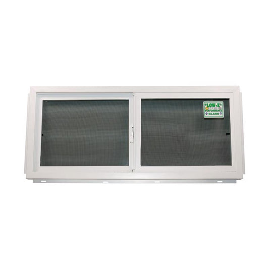 Duo-Corp Vinyl Frame 1/2 in. Insulated Glass Double Slider Basement Window 32 x 22 in.