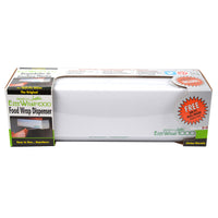E-Zee Wrap White Plastic Resin Space Saving Wall/Cabinet Mount Wrap Dispenser
