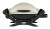 Weber Q 1000 Series Gas Grill Titanium 8500 BTU Liquid Propane 1 Burner Cast Aluminum Body