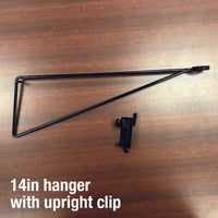 4 in. Black Metal Wood Grain Hanger Arm