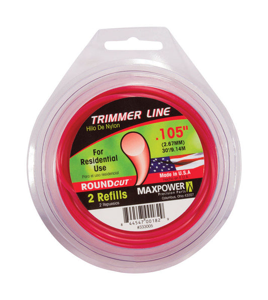 MaxPower RoundCut Commercial Grade 0.105 in. Dia. x 30 ft. L Trimmer Line (Pack of 10)