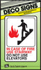Hy-Ko English In Case of Fire Use Stairway Sign Plastic 7 in. H x 5 in. W (Pack of 5)