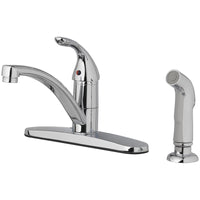 Oakbrook Collection Pacifica One Handle Chrome Kitchen Faucet Side Sprayer Included