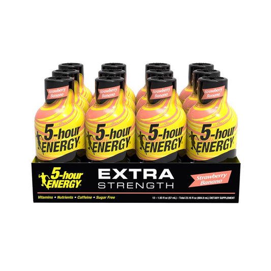 5-Hour Energy Extra Strength Sugar Free Strawberry/Banana Energy Shot 1.93 oz (Pack of 12)