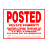 Hillman English White Private Property Sign 10 in. H X 14 in. W (Pack of 6)