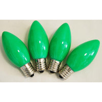 Celebrations Incandescent C9 Green 4 ct Replacement Christmas Light Bulbs 0.08 ft. - Open Box