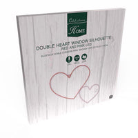 Celebrations Double Heart Silhouette Window Decor Metal 1 pk