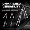 Little Giant Velocity 17 ft. H Aluminum Telescoping Multi-Position Ladder Type IA 300 lb. capacity
