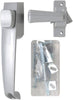 Hampton Products International Wright Aluminum Tie-Down Push Button Handle Kit for 1 to 1-1/4 in. Thick Door