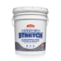 Ames Maximum Stretch Smooth Tintable White Solid Water-Based Roof Coating 250 sq. ft. Coverage, 5gal. - Open Box