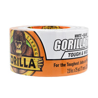 Gorilla Tough & Wide White Duct Tape 25 L yd. x 2.88 W in. for Indoor & Outdoor Use