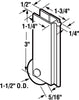 Prime-Line 1-1/2 in. D X 1.75 in. L Aluminum/Nylon Mirror Door Roller Assembly 1 pk
