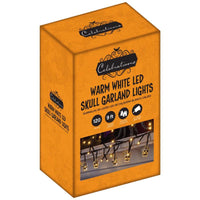 Celebrations Halloween Warm White 120 ct 9 ft. LED Prelit Skull Lights