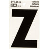 Hy-Ko 3 in. Reflective Black Vinyl Letter Z Self-Adhesive 1 pc. (Pack of 10)