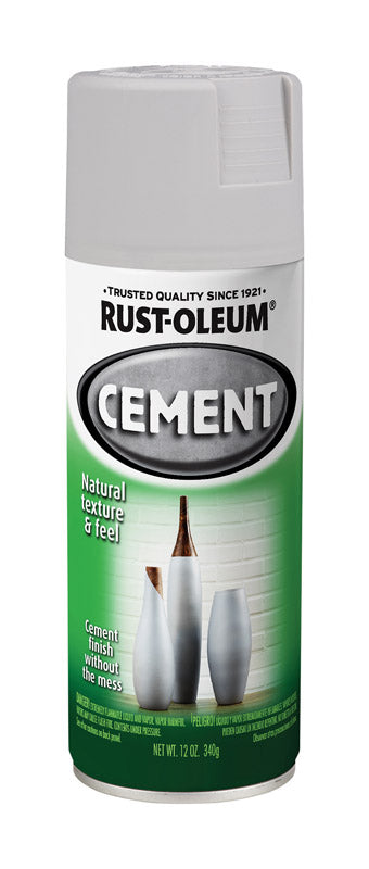 Rust-Oleum Cement Textured Light Gray Spray Paint 12 oz (Pack of 6)