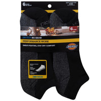 Dickies Dri-Tech Men's 6-12 No-Show Socks Black (Pack of 2)