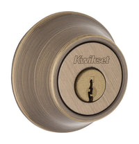 Kwikset Antique Brass Metal Deadbolt (Pack of 3)