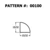 Alexandria Moulding 1/2 in. x 8 ft. L Unfinished Brown Pine Moulding (Pack of 16)