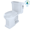 TOTO® Promenade® II One-Piece Elongated 1.28 GPF Universal Height Toilet with CEFIONTECT and Right-Hand Trip Lever, Cotton White - MS814224CEFRG#01