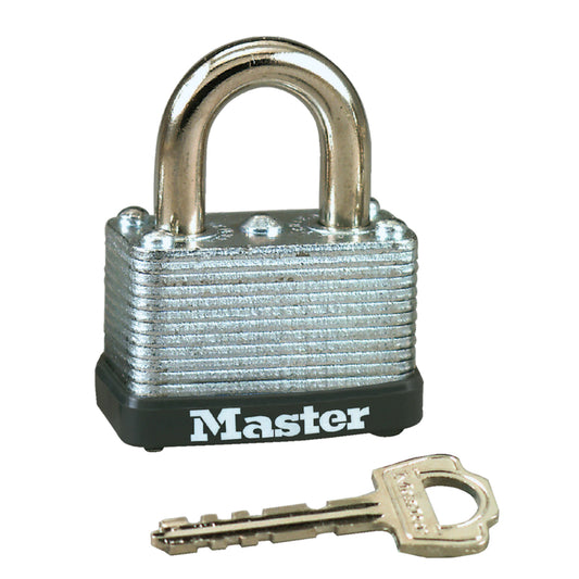 Master Lock 2.1 in. H X 1-1/2 in. W Laminated Steel Warded Locking Padlock Keyed Alike