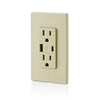Leviton Decora 15 amps 125 V Type A/C Duplex Ivory Outlet and USB Charger 5-15R 1 pk