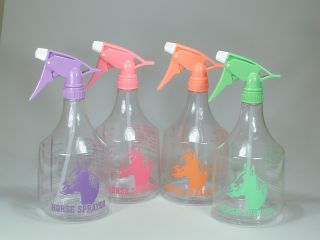 Tolco Neon Spray Bottle 36 oz Clear Plastic with Ergonomic Trigger Assorted Colors