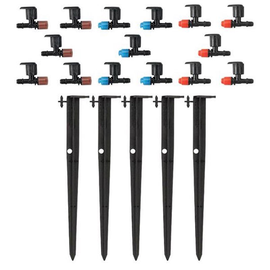 Orbit 65140 12" Micro-Sprinkler Stakes With Assorted Snap-On Nozzles 5 pk
