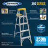 Werner 250 lbs. Capacity Aluminum Single-Sided Type I Step Ladder 4 H ft.