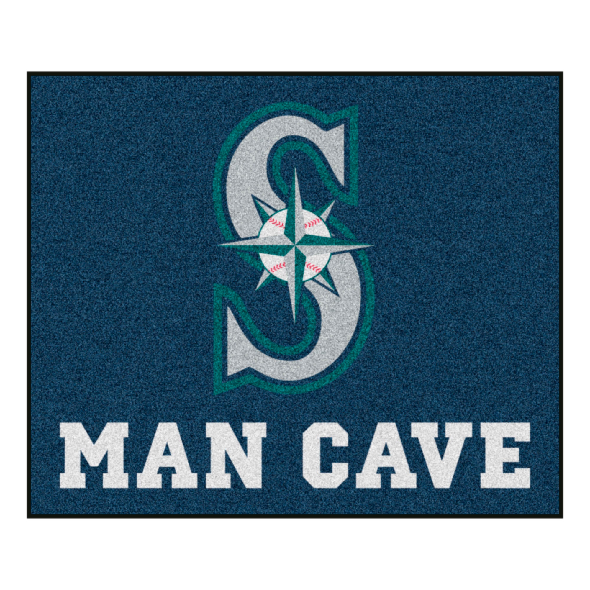 MLB - Seattle Mariners Man Cave Rug - 5ft. x 6ft. | Max Warehouse