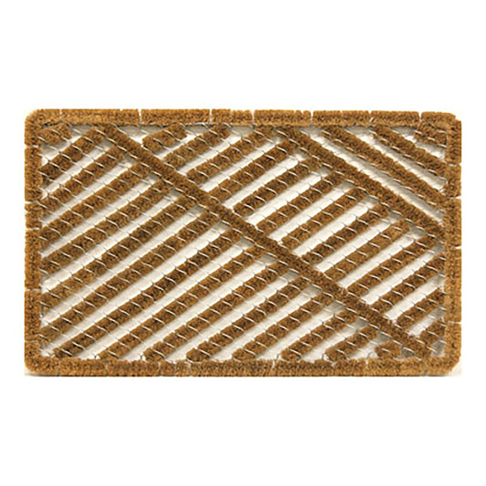 Sports Licensing Solutions Wire Brush Brown Coir Coco Mat 30 in. L x 18 in. W