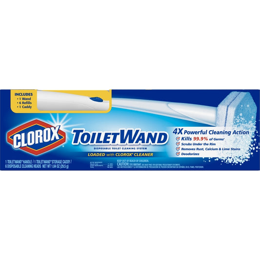 Clorox No Scent Toilet Wand Kit 1.04 oz Stick