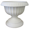 Bloem 14.8 in. H X 17.8 in. D Plastic Grecian Urn Flower Pot White (Pack of 6).