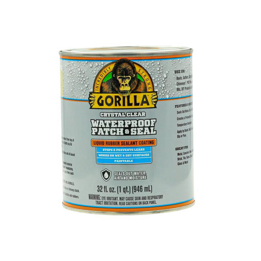 Gorilla Clear Rubber-Based Liquid Rubber Waterproof Sealer 32 oz (Pack of 6)