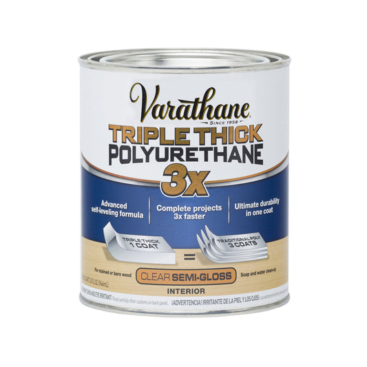 Varathane Clear Semi-Gloss Polyurethane 1 qt. (Pack of 2)