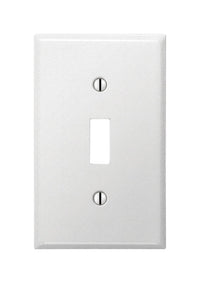 Amerelle Pro Smooth White 1 gang Stamped Steel Toggle Wall Plate 1 pk