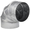 Imperial Manufacturing 6 in. Dia. x 6 in. Dia. Adjustable 90 deg. Galvanized Steel Elbow Exhaust (Pack of 8)