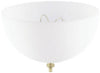 Westinghouse Dome White Clip On Acrylic Lamp Shade with Small Brass Finial at Bottom (Pack of 6)
