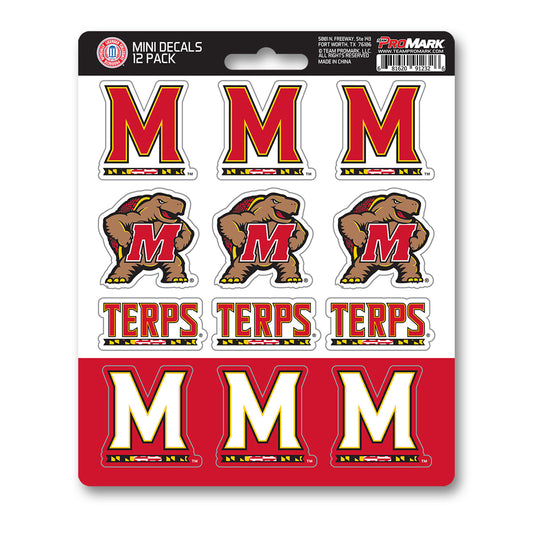 University of Maryland 12 Count Mini Decal Sticker Pack