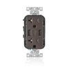 Leviton Decora 20 amps 125 V Brown Outlet and USB Charger 5-20R 1 pk