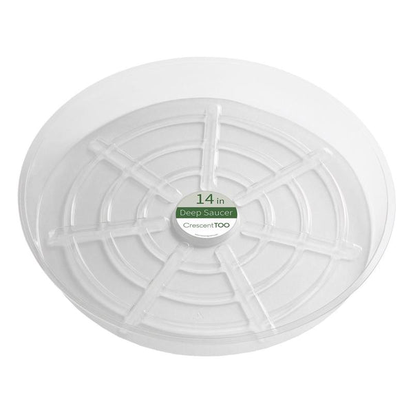 Crescent Garden 4.7 in. H X 14 in. D Plastic Plant Saucer Clear (Pack of 25)