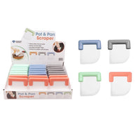 Diamond Visions 4 in. W x 3 in. L Assorted Colors Plastic Pot Scraper (Pack of 24)
