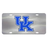 University of Kentucky 3D Stainless Steel License Plate