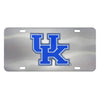 University of Kentucky 3D Stainless Steel License Plate