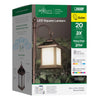 Feit Smart Home 4 in. Solar Power Metal Square Hanging Pathway Light Bronze - Open Box