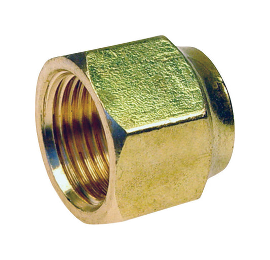 JMF 5/8 in. Flare x 1/2 in. Dia. CTS Brass Forged Flare Nut (Pack of 5)