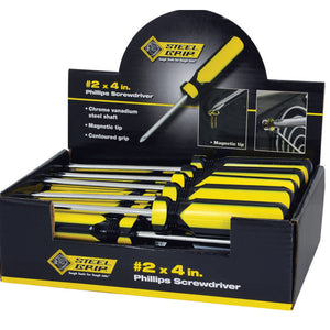 Steel Grip 4 in. L Phillips Screwdriver 1 pc. (Pack of 24)