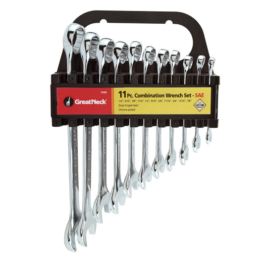 Great Neck SAE Combination Wrench Set 11 pc
