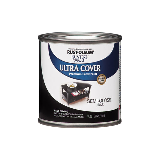 Painters Touch 1974-730 1/2 Pint Semi Gloss Black Painters Touch™ Multi-Purpose Pain  (Pack Of 6)