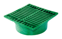 NDS 7 in. Green Square Polyolefin Drain Grate